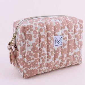 Quilted Cosmetic Bag - Blush Meadow