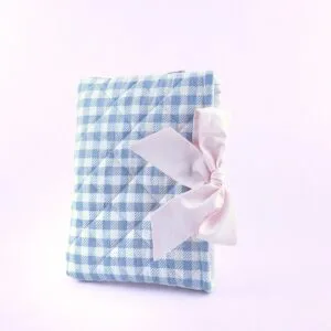 Quilted Bible Sleeve - Blue Gingham