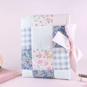 Quilted Bible Sleeve - Blue & Pink Patchwork
